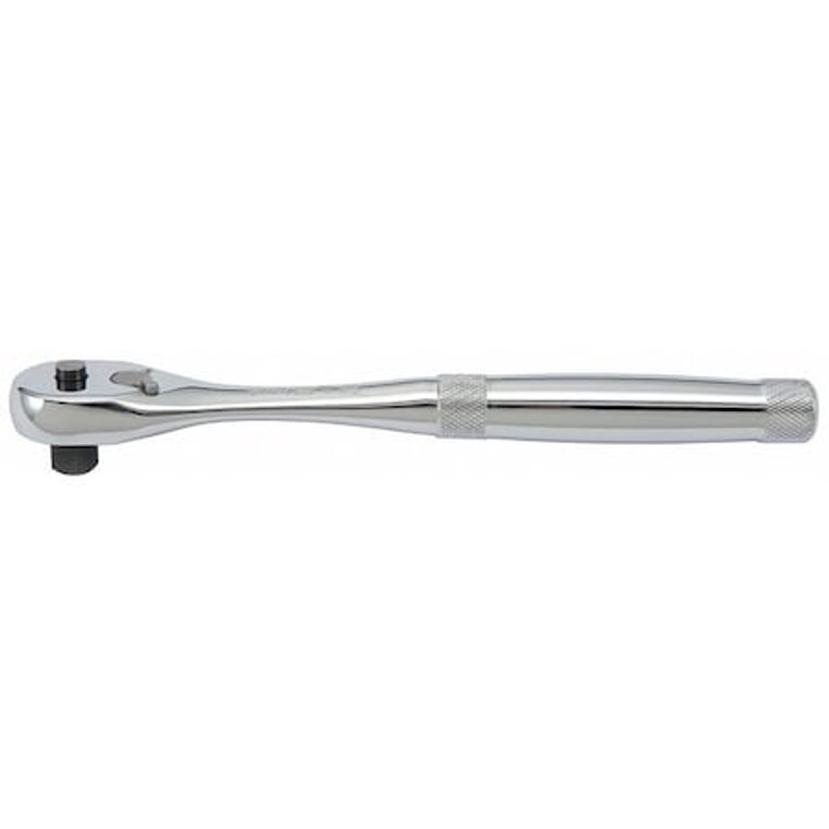 1/4" Drive 45 Geared Teeth Pear Head Style Hand Ratchet, 5-5/8" L, Full Polish Finish - J4749XLQR