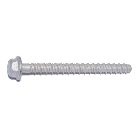 Tapcon Concrete Screw, 3/8" Dia., Hex, 4 in L, Steel Zinc Plated, 50 PK - 08866