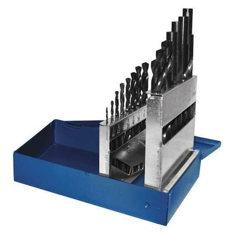 15pc. Black Oxide 135 Degrees Drill Bit Set, Shank Dia.: 3/8" - 24035