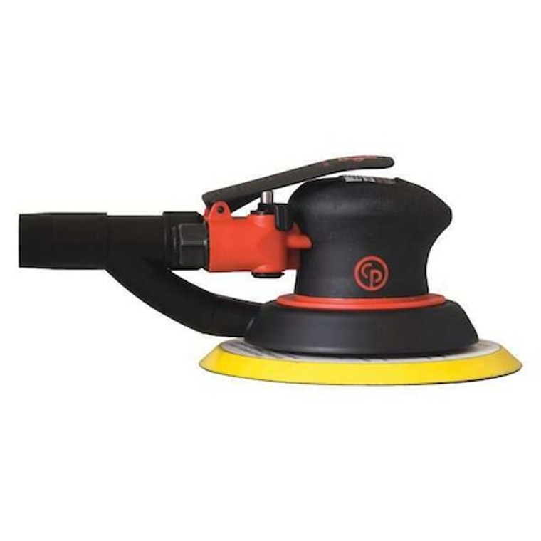 6 Inch Air Random Orbital Sander, Self Vac, Hook & Loop, 6 Pad Holes, 0.28 HP / 210 W - 12000 RPM - CP7255SVE