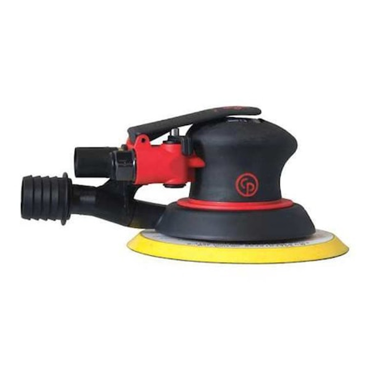 6 Inch Air Random Orbital Sander, Central Vac, Hook & Loop, 6 Pad Holes, 0.28 HP / 210 W - 12000 RPM - CP7215CVE