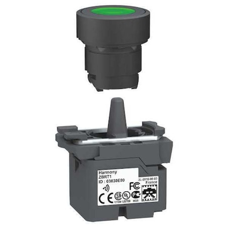 Push Button with Transmitter, 22 mm, Green - ZB5RTA3