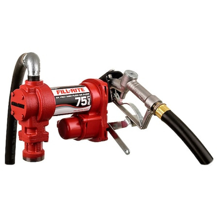 Fuel Transfer Pump, 24V DC, 20 gpm Max. Flow Rate , 1/4 HP, Cast Iron, 1 in NPT Inlet - FR4410H