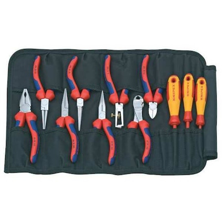 11 Piece Tool Roll Two-Color Dual Component Handle - 00 19 41