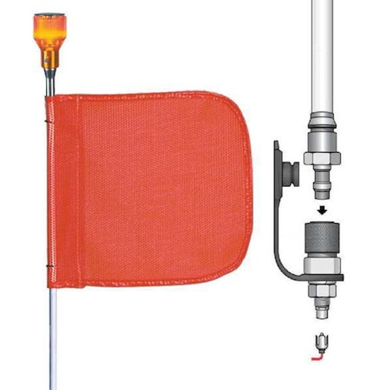 Warning Whip, 5 ft., Includes Flag - FS5L-QD-O