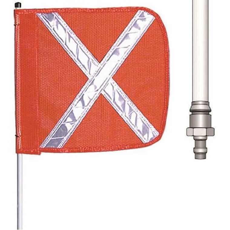 Warning Whip, 3 ft., Includes Flag - FS3X-QD-O