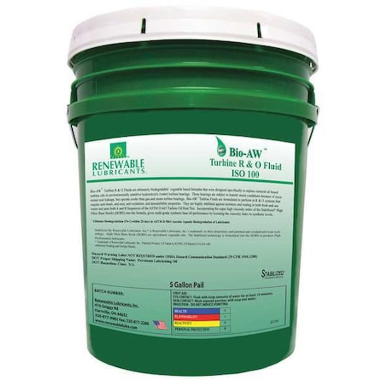 5 gal Pail, R&O Oil, 100 ISO Viscosity, Not Specified SAE - 81734