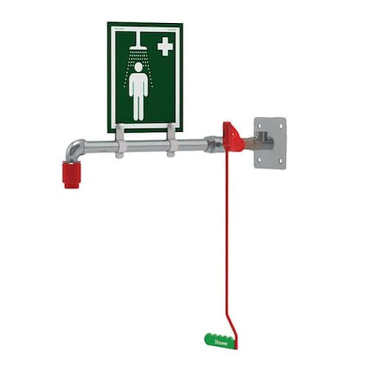 Drench Shower, Wall Mount, Stainless Steel Pipes - 23GSH