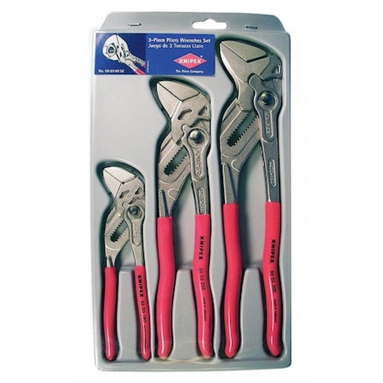 3 Piece Channellock Plastic Grip Plier Wrench Set Dipped Handle - 00 20 06 US2