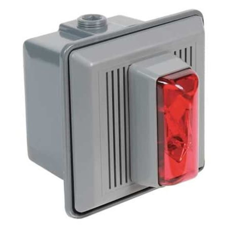 Horn Strobe, Red, 5-1/2 In. H, 120VAC - 868STRR-N5