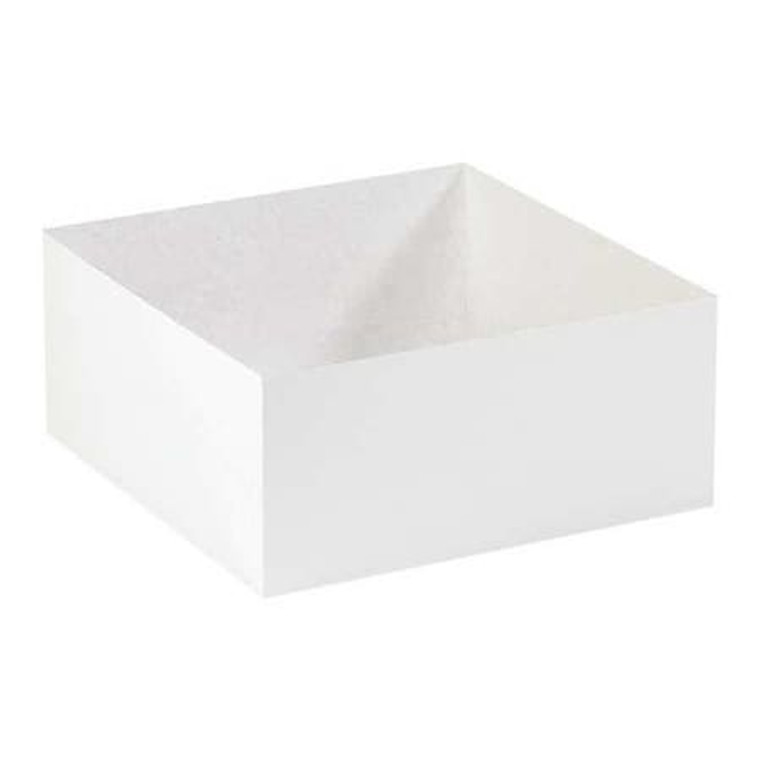 Deluxe Gift Box Bottoms, 14x14x6", White, 50PK, 14" Inside Lg, 14" Inside W, White, Fibreboard - DGB14146W
