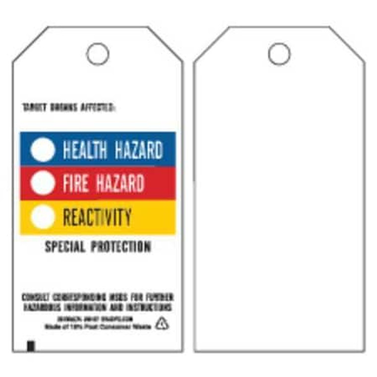 Tag, Polyester, Chemical Hazard, PK25 - 99111