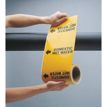 Pipe Marker, Natural Gas, Yellow, 15556 - 15556