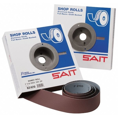 SAIT 80406 DA-F Handy Roll , 1-1/2" x 50 yards, 40 Grit, 1-Pack - 80406