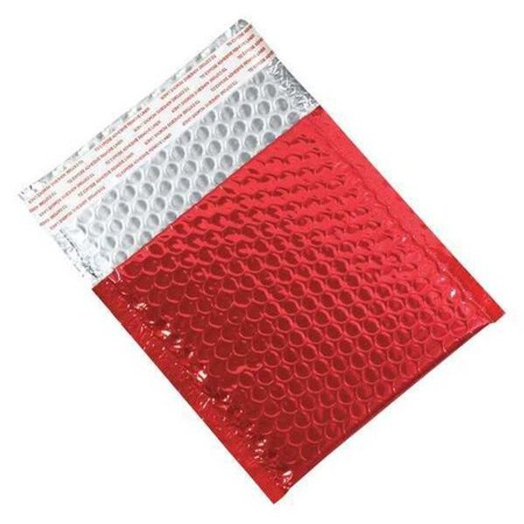 Glamour Bubble Mailers, 7" x 6 3/4", Red, 72/Case - GBM0706R