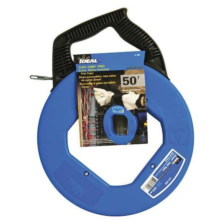 Fish Tape, 3/16 In x 50ft, Stainless Steel - 31-090