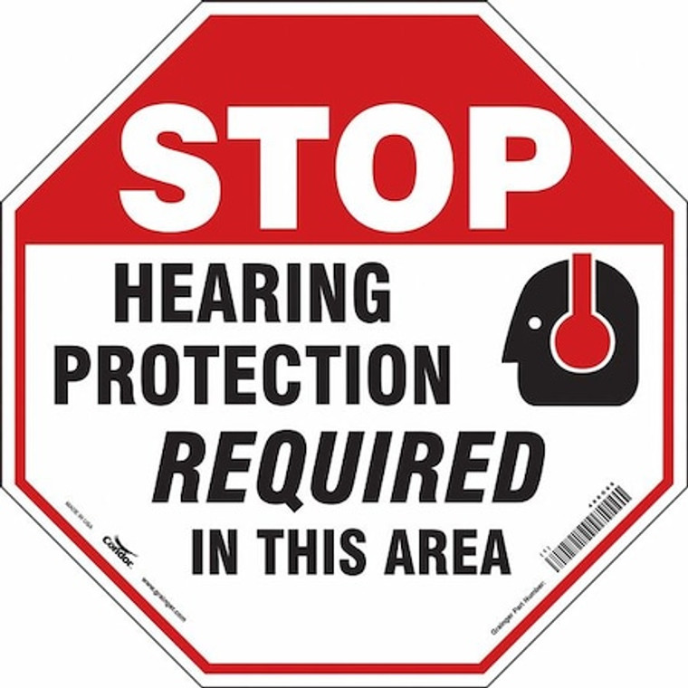 Safety Sign, 24" W, 24" H, 0.032" Thickness, 466G66 - 466G66