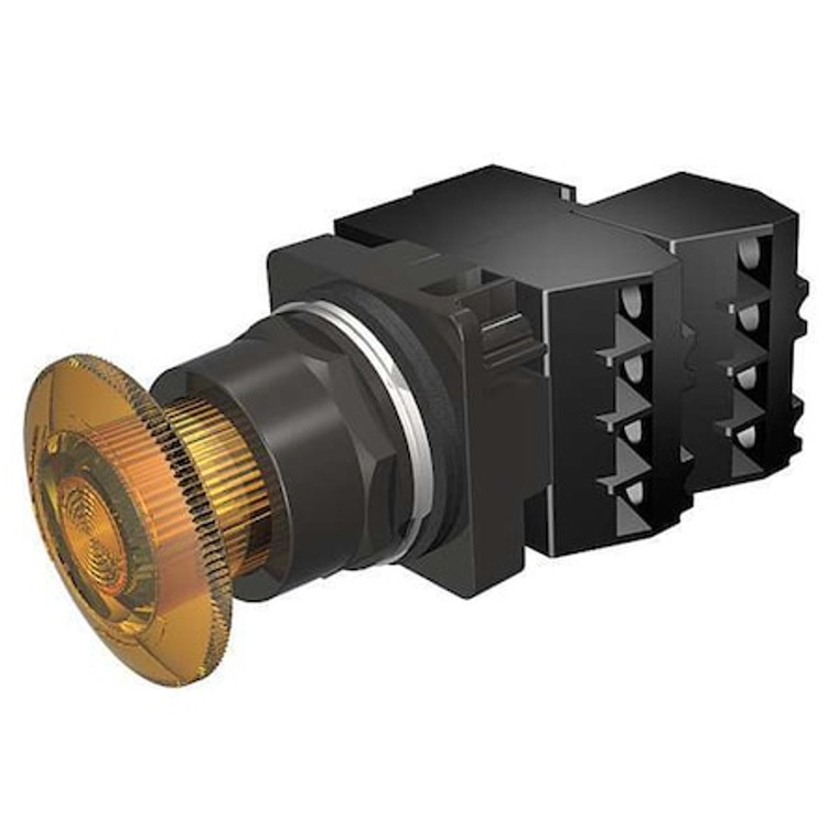 Illuminated Push Button, 30 mm, 2NC, Amber - 52BR8ETG