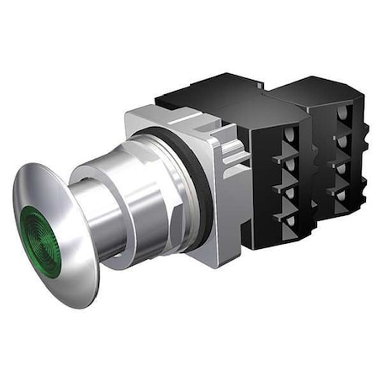 Illuminated Push Button, 30 mm, 2NC, Green - 52PP2H3GB