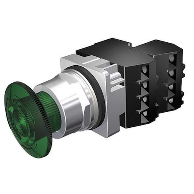 Illuminated Push Button, 30 mm, 2NC, Green - 52PR8HSG