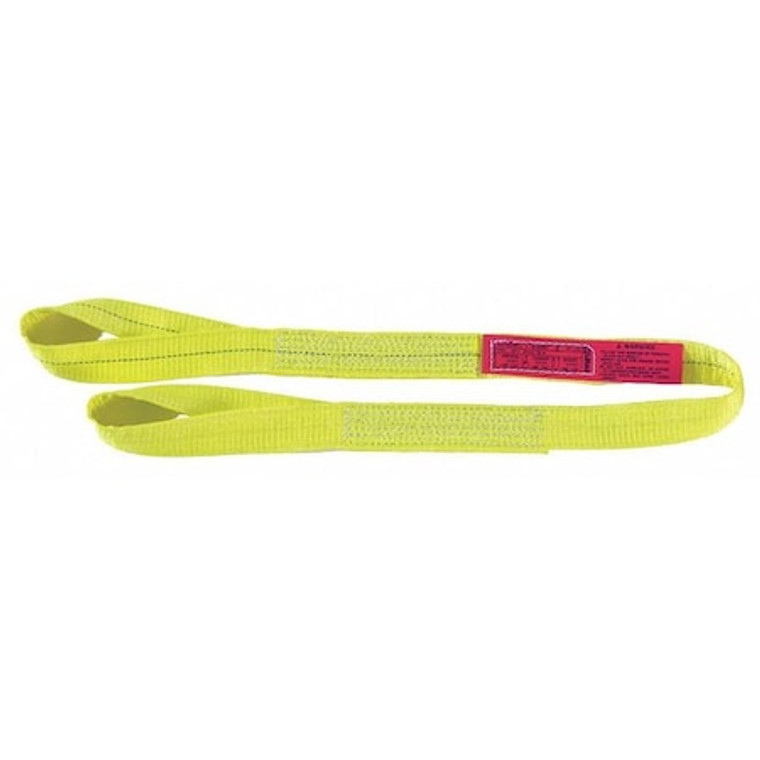 Web Sling, Type 4, 12 ft L, 6 in W, Polyester, Yellow - EE1806DTX12