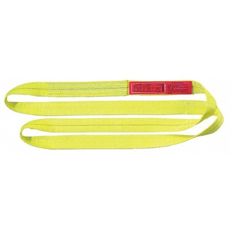 Web Sling, Type 5, 18 ft L, 3 in W, Polyester, Yellow - EN2803DX18