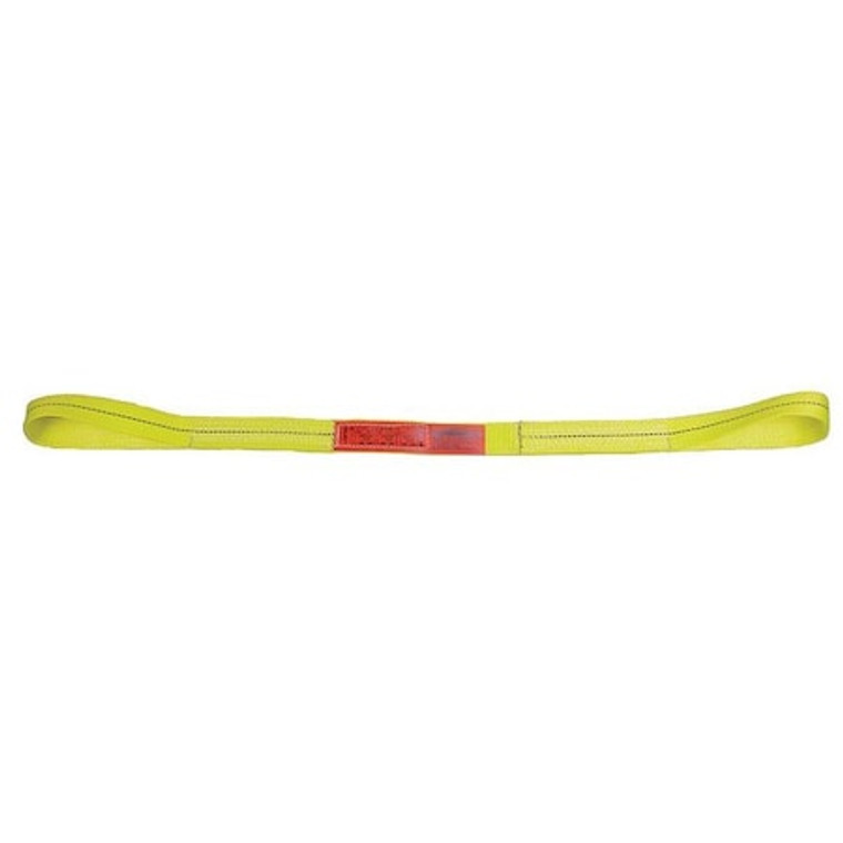 Web Sling, Type 3, 6 ft L, 2 in W, Nylon, Yellow - EE1102NFX6