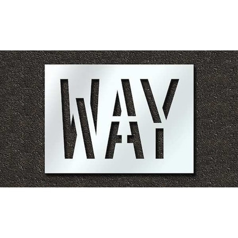 Pavement Stencil, Way, 18 in - STL-116-71810