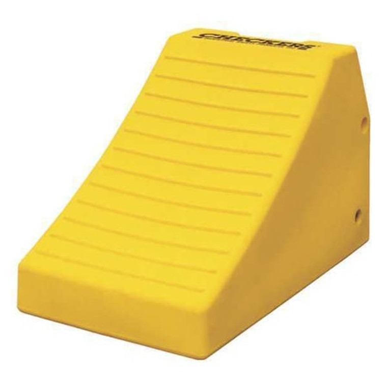 Wheel Chock, 16 In H, Urethane, Yellow - MC3011