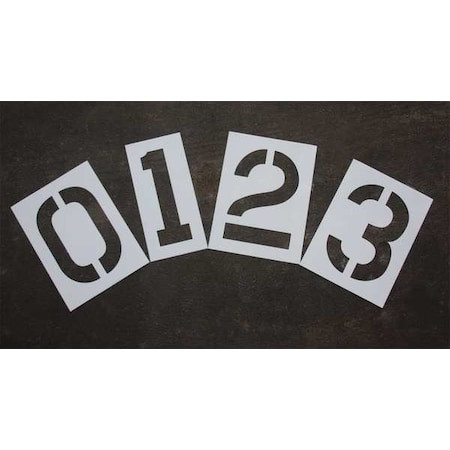 Pavement Stencil, 24 in, Number Kit, 1/16, STL-116-8240W - STL-116-8240W