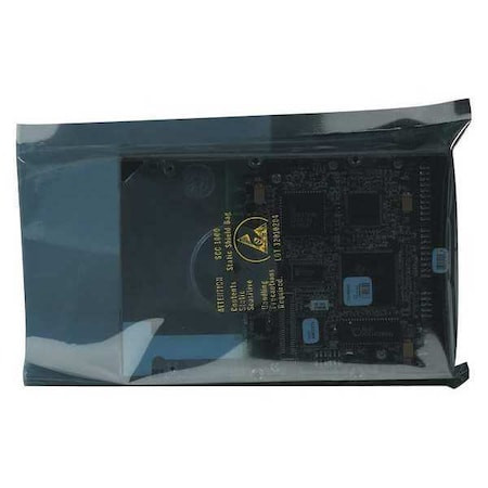 Open End Static Shielding Bags, 8" x 14", Transparent, 100/Case - STC150