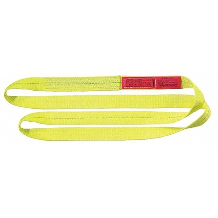 Web Sling, Type 5, 15 ft L, 3 in W, Polyester, Yellow - EN2603DX15