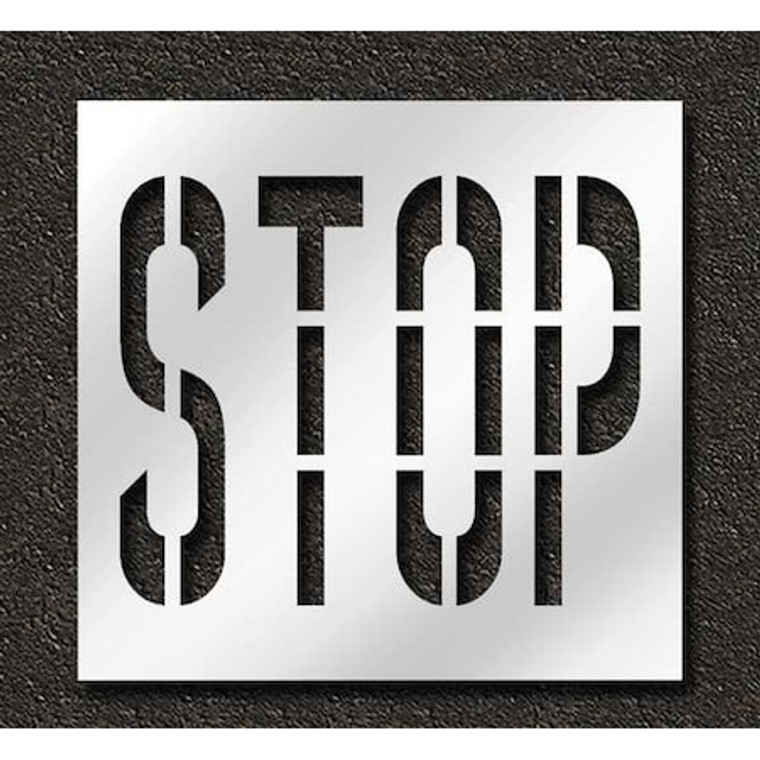 Pavement Stencil, Stop, 36 in - STL-116-73603