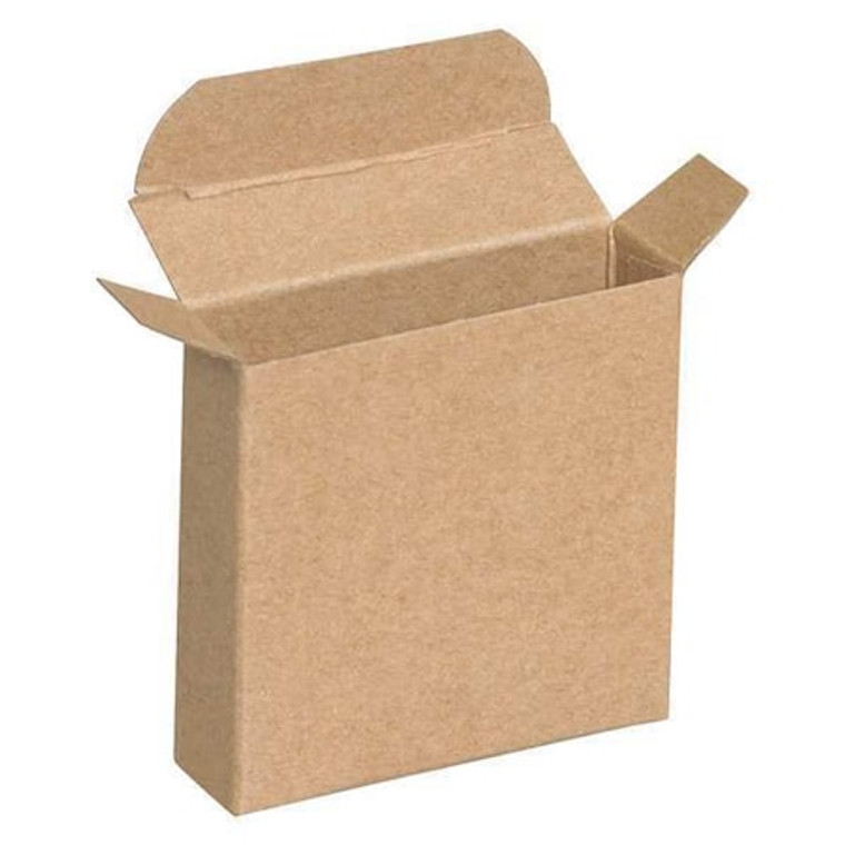 Reverse Tuck Folding Cartons, 3x1 5/16x3", Kraft, 1000PK, 12" Inside Lg, 10" Inside W, 1000 PK - RTC25
