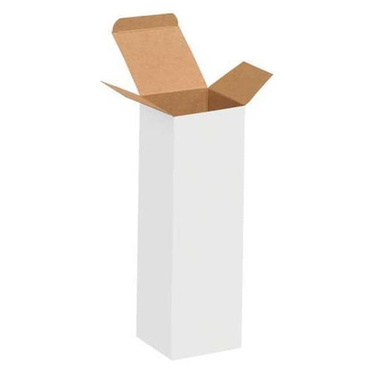 Reverse Tuck Folding Cartons, 2x2x7", White, 500PK, 12" Inside Lg, 10" Inside W, 500 PK - RTS13W
