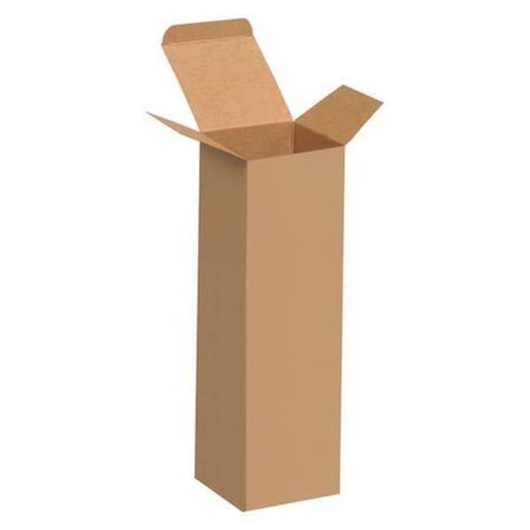 Reverse Tuck Folding Cartons, 2 1/2x2 1/2x8", Kraft, 250PK, 12" Inside Lg, 10" Inside W, 250 PK - RTS20