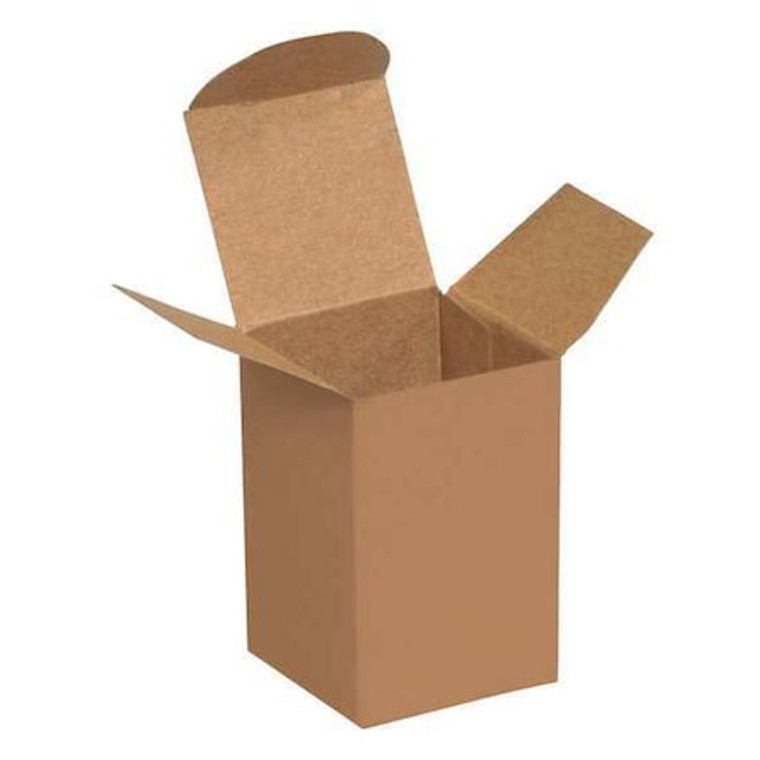 Reverse Tuck Folding Cartons, 1 1/2x1 1/4x2", Kraft, 1000PK, 12" Inside Lg, 10" Inside W, 1000 PK - RT2SC