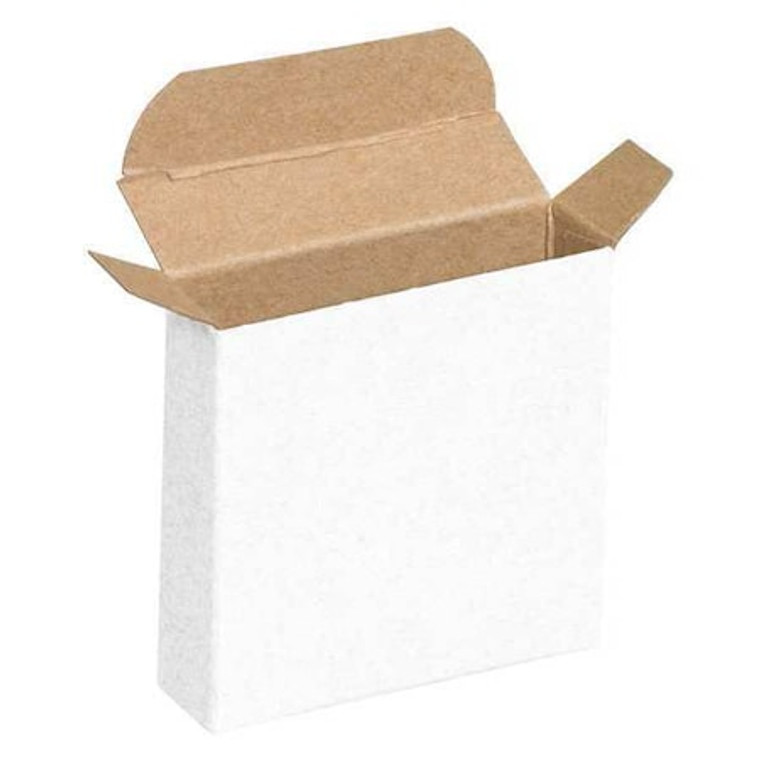 Reverse Tuck Folding Cartons, 5 5/8x2 1/2x5 5/8", White, 250PK, 12" Inside Lg, 10" Inside W, 250 PK - RTC51W