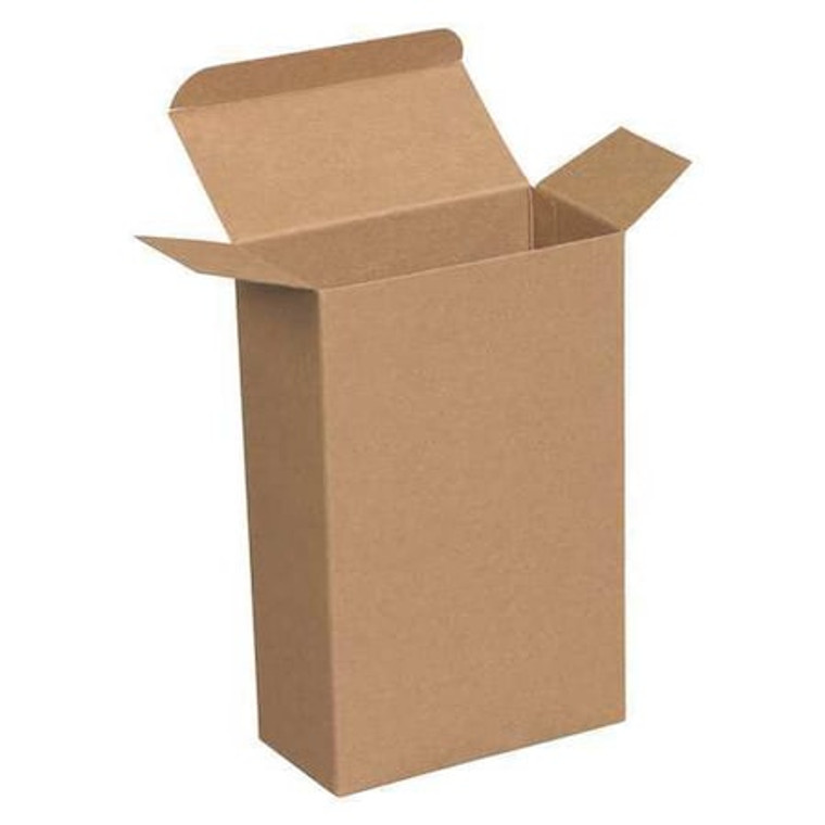 Reverse Tuck Folding Cartons, 4 5/8x2 3/8x7 5/16", Kraft, 250PK, 12" Inside Lg, 10" Inside W, 250 PK - RTD7