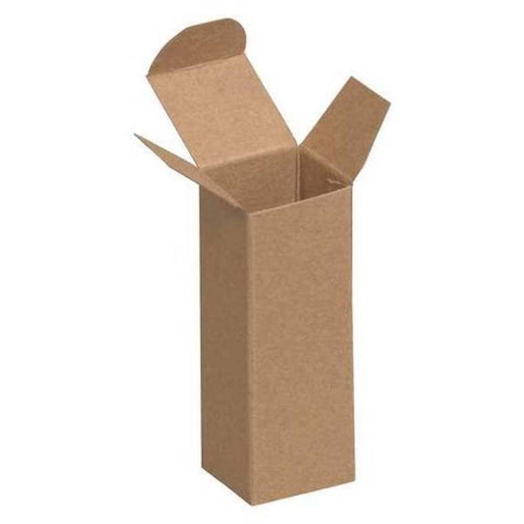 Reverse Tuck Folding Cartons, 1 1/2x1 1/2x4", Kraft, 1000PK, 12" Inside Lg, 10" Inside W, 1000 PK - RTD1