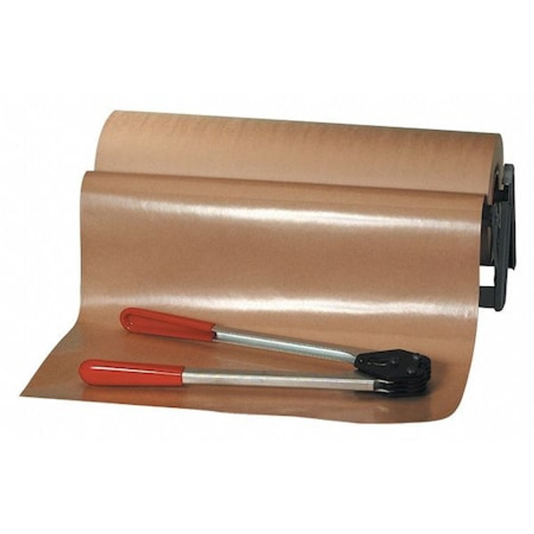 Poly Coated Kraft Paper Roll, 50#, 18" x 600', Kraft, 1 Roll - KPPC1850