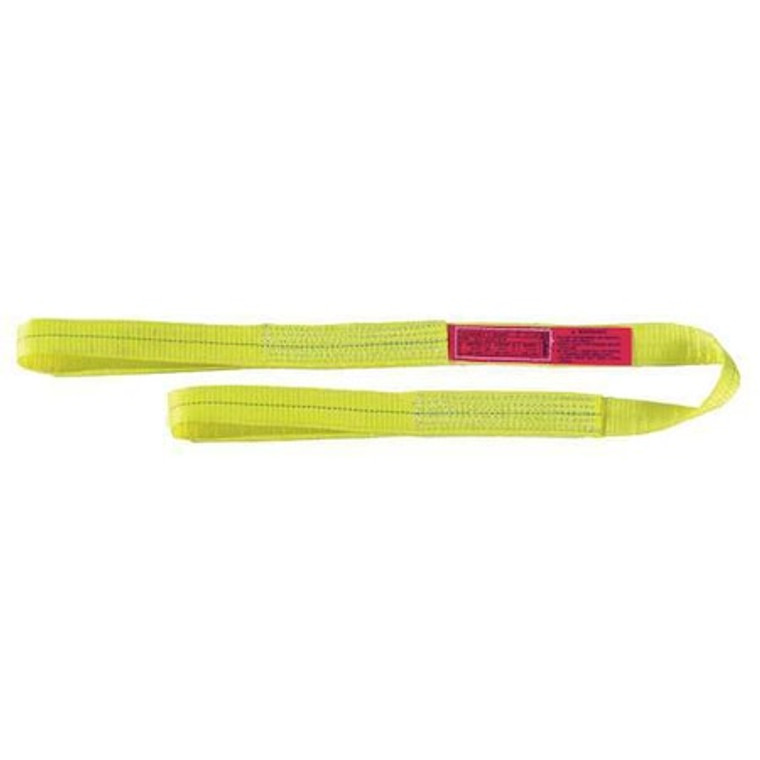 Web Sling, Type 3, 17 ft L, 6 in W, Polyester, Yellow - EE2606DFX17