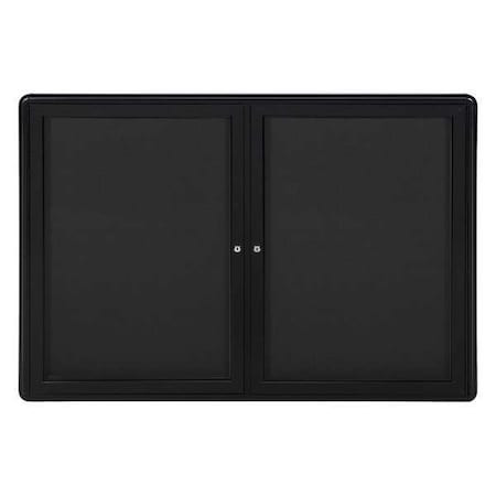 Enclosed Fabric Bulletin Board 33-3/4"x46-7/8", 2 Hinged Door - OVK2-F95