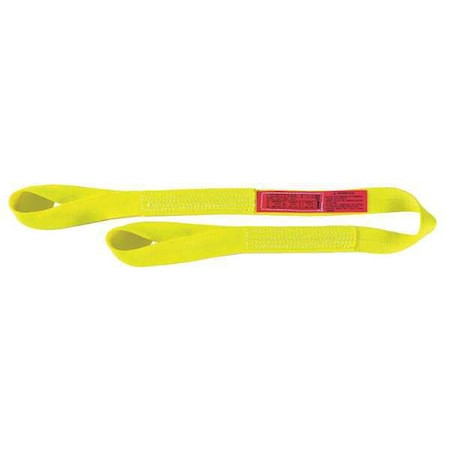 Web Sling, Type 4, 20 ft L, 6 in W, Nylon, Yellow - EE2606NTX20
