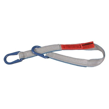 Web Sling, Type U, 12 ft L, 4 in W, Polyester, Silver - UU2804TX12