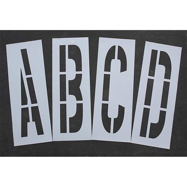 Pavement Stencil, 48 in, Alpha Kit, 1/8 - STL-108-8485