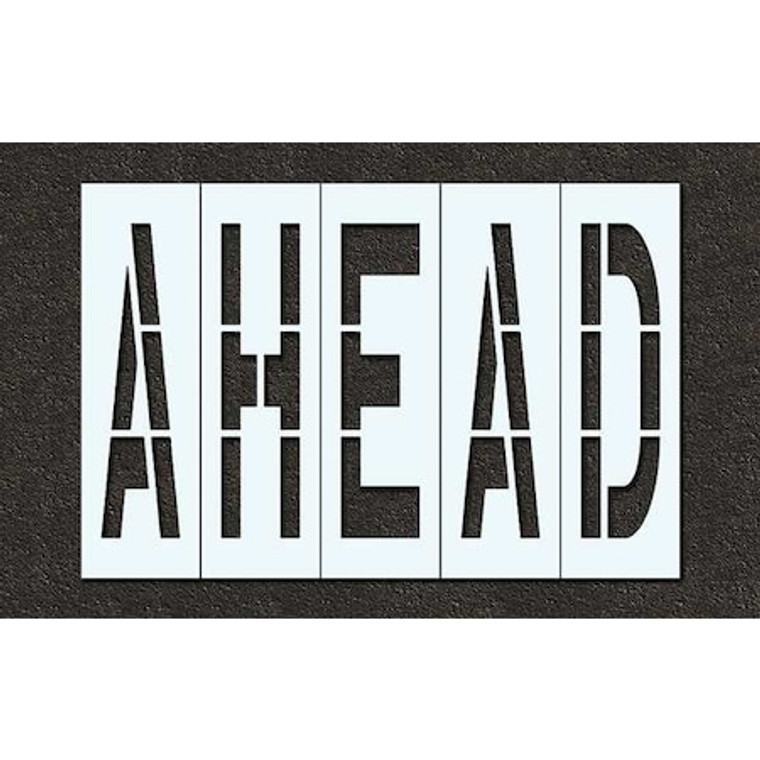 Pavement Stencil, Ahead, 96 in - STL-116-79628