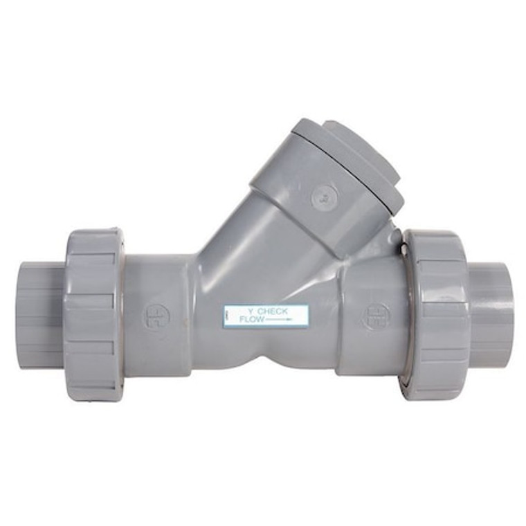 Y-Check Valve, True Union, 1", PVC/EPDM, Socket - YC10100SEU