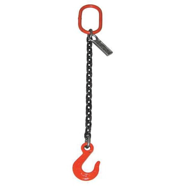 Chain Sling, Sngl Leg, 22600 lb, 5/8In, 20ft - 58SOSW10X20