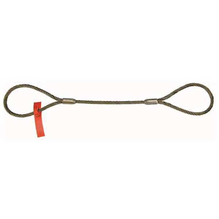 Sling, Wire Rope, 19Ft L, Vert Cap 19600 lb - 1EEX19